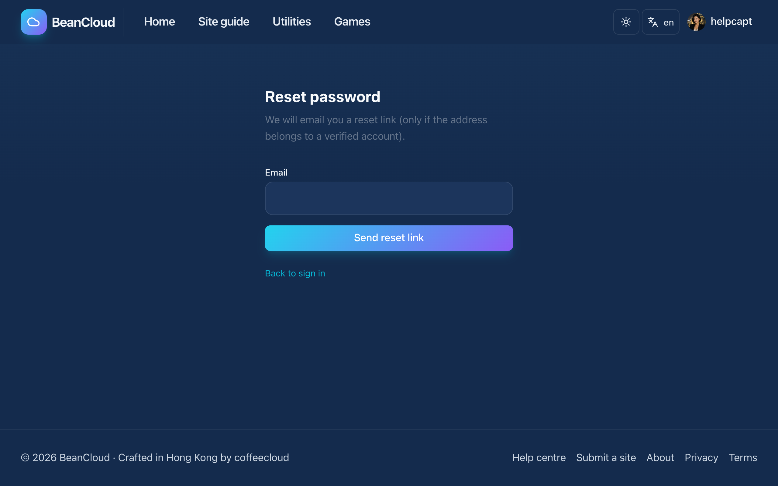 Forgot password